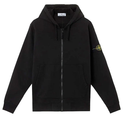 Stone Island Brushed Cotton Regular Fit Zip - Up Hoodie in BlackHoodies & Zip - UpsStone IslandDPUS Designer Outlet8053813440503SStone Island Brushed Cotton Regular Fit Zip - Up Hoodie in Black