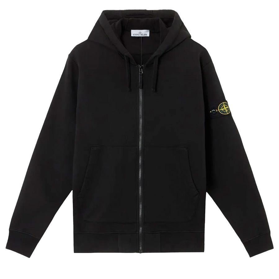 Stone Island Brushed Cotton Regular Fit Zip - Up Hoodie in BlackHoodies & Zip - UpsStone IslandDPUS Designer Outlet8053813440503SStone Island Brushed Cotton Regular Fit Zip - Up Hoodie in Black