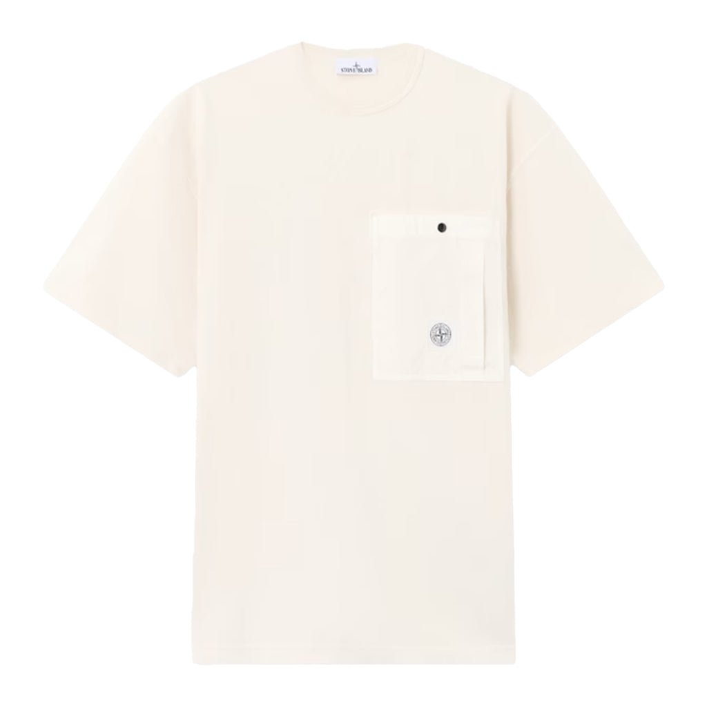 Stone Island Combed Cotton Pocket Logo T-ShirtT-ShirtsStone IslandDPUS Designer Outlet8053819376110IvorySStone Island Combed Cotton Pocket Logo T-Shirt