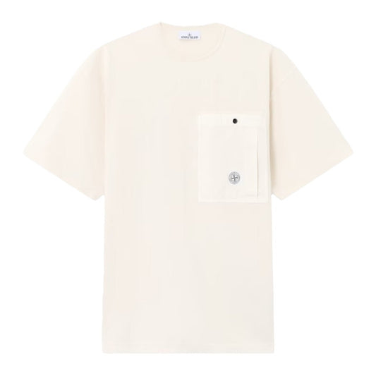 Stone Island Combed Cotton Pocket Logo T-ShirtT-ShirtsStone IslandDPUS Designer Outlet8053819376110IvorySStone Island Combed Cotton Pocket Logo T-Shirt