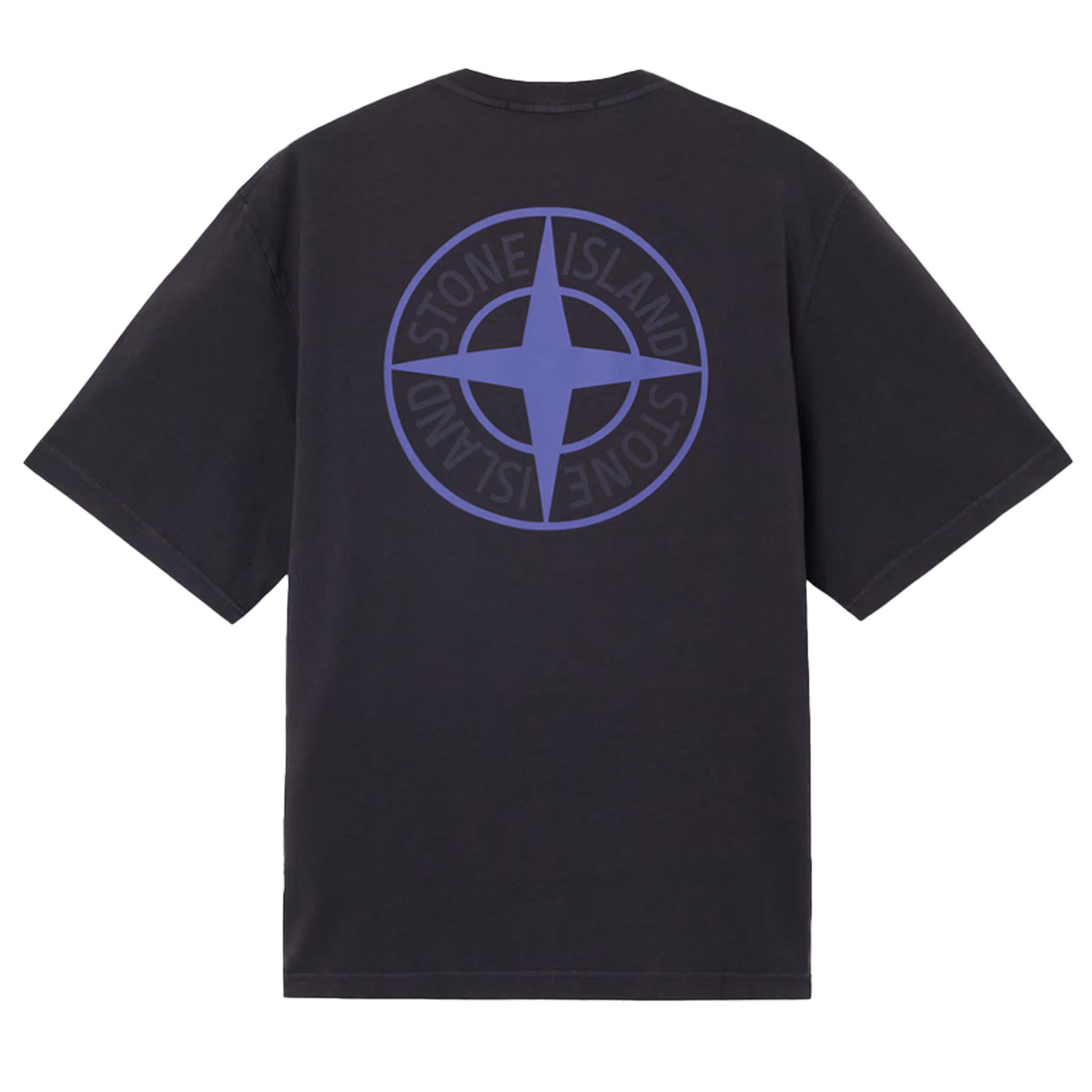 Stone Island Combed Organic Cotton T-Shirt in Ink