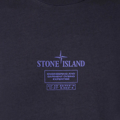 Stone Island Combed Organic Cotton T-Shirt in Ink
