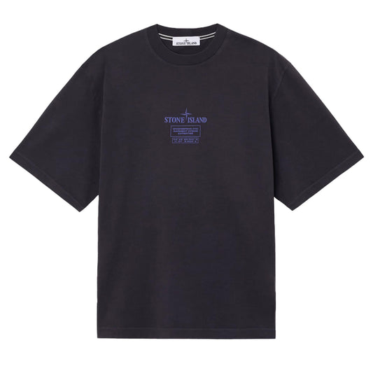 Stone Island Combed Organic Cotton T-Shirt in Ink