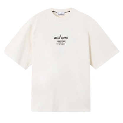 Stone Island Combed Organic Cotton T-Shirt in IvoryStone IslandDPUS Designer OutletSStone Island Combed Organic Cotton T-Shirt in Ivory