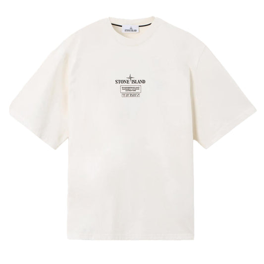 Stone Island Combed Organic Cotton T-Shirt in IvoryStone IslandDPUS Designer OutletSStone Island Combed Organic Cotton T-Shirt in Ivory