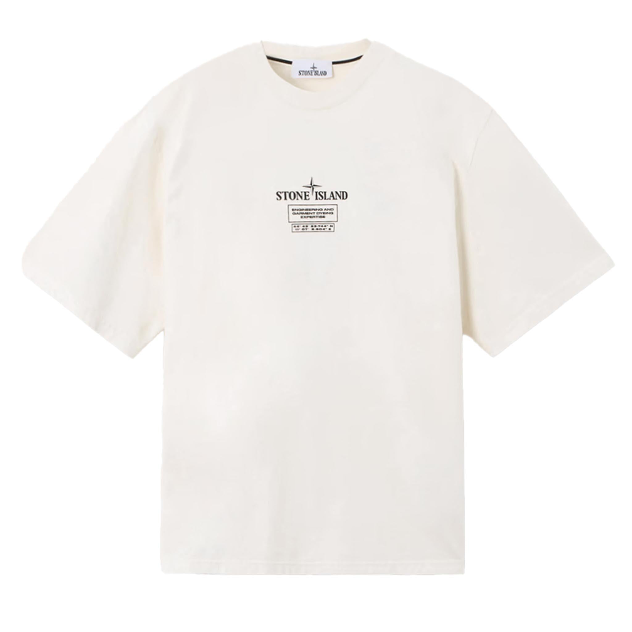 Stone Island Combed Organic Cotton T-Shirt in IvoryStone IslandDPUS Designer OutletSStone Island Combed Organic Cotton T-Shirt in Ivory