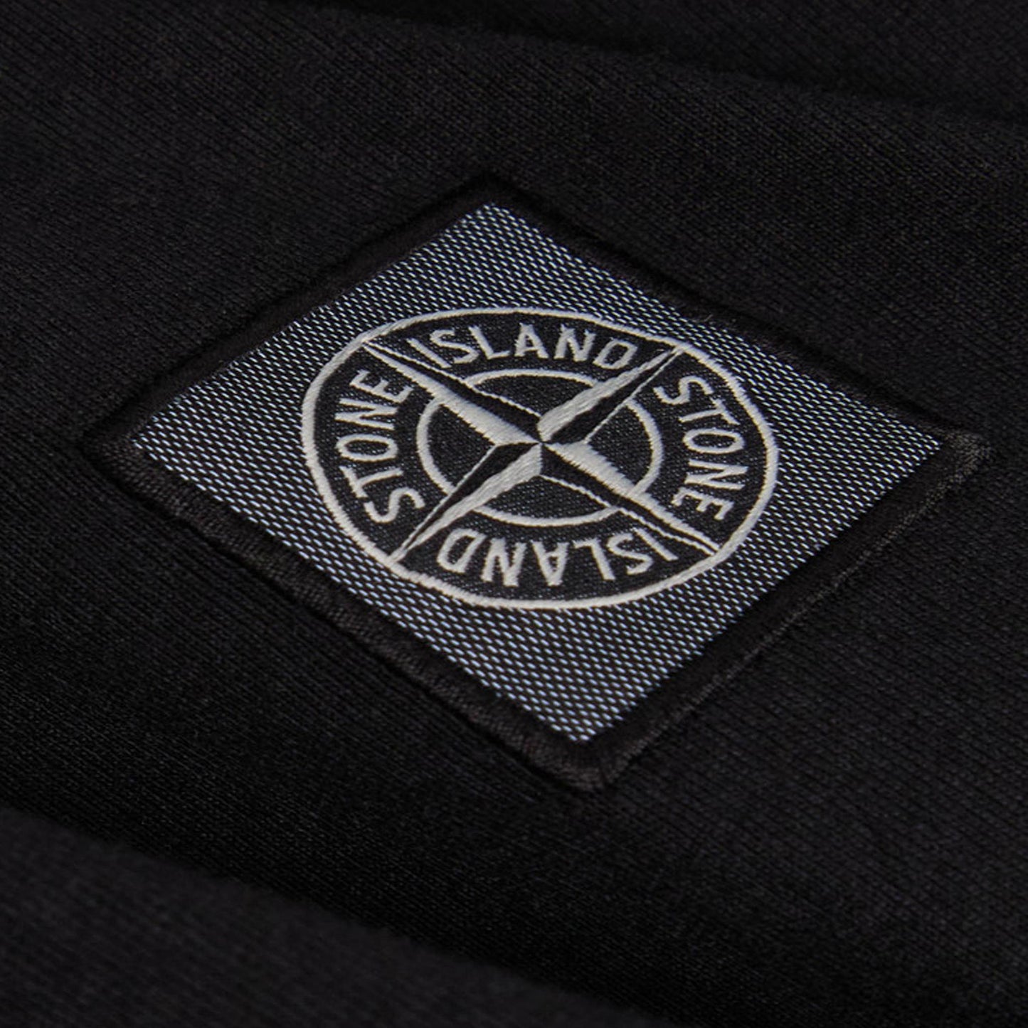 Stone Island Compass Logo Cotton T-Shirt in Black