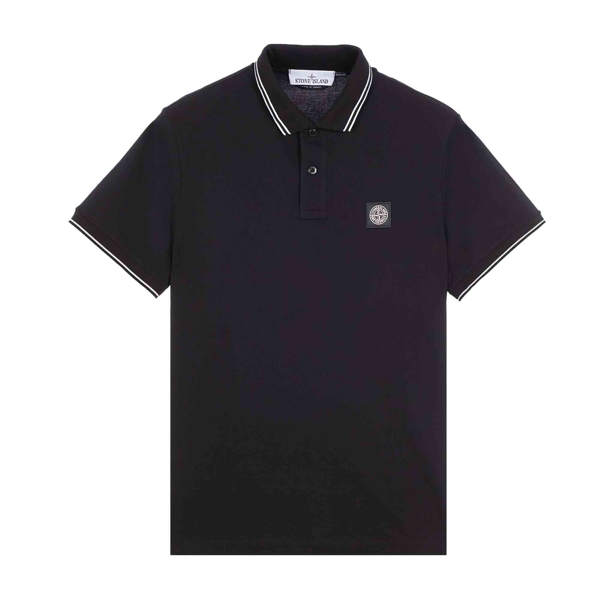 Stone Island Compass Logo Polo in Black DPUS Designer Outlet