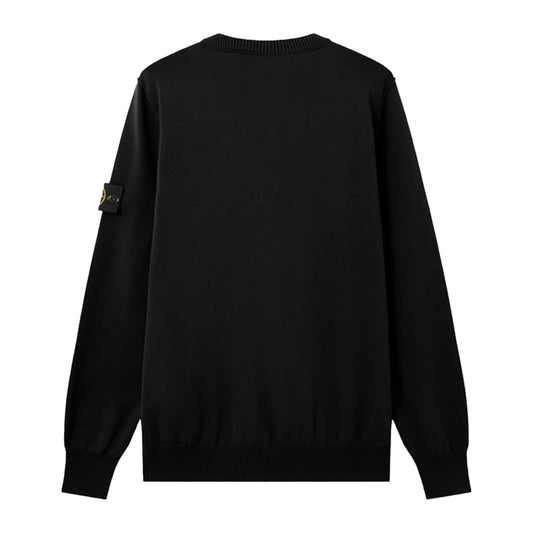 Stone Island Cotton Crewneck Sweatshirt With Rolled Up EdgesStone IslandDPUS Designer Outlet8053819340449BlackSStone Island Cotton Crewneck Sweatshirt With Rolled Up Edges
