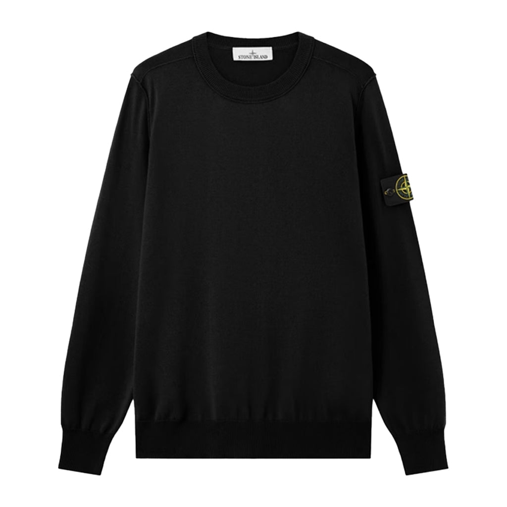 Stone Island Cotton Crewneck Sweatshirt With Rolled Up EdgesStone IslandDPUS Designer Outlet8053819340449BlackSStone Island Cotton Crewneck Sweatshirt With Rolled Up Edges
