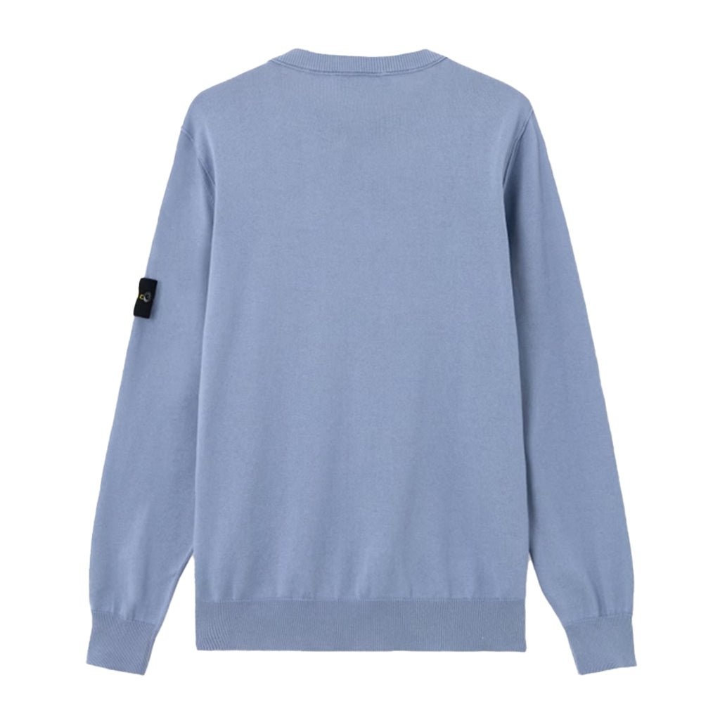 Stone Island Cotton Crewneck Sweatshirt With Rolled Up EdgesStone IslandDPUS Designer OutletAvio BlueSStone Island Cotton Crewneck Sweatshirt With Rolled Up Edges