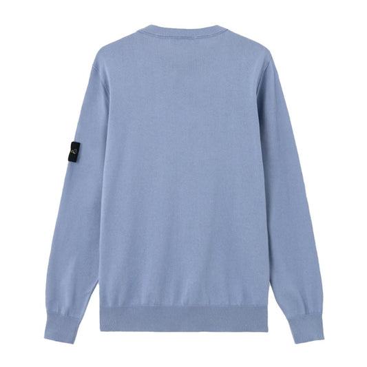 Stone Island Cotton Crewneck Sweatshirt With Rolled Up EdgesStone IslandDPUS Designer OutletAvio BlueSStone Island Cotton Crewneck Sweatshirt With Rolled Up Edges