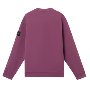 Stone Island Cotton Diagonal Raised Fleece "Old" Effect Crewneck Sweatshirt in BurgundySweatshirtsStone IslandDPUSSStone Island Cotton Diagonal Raised Fleece "Old" Effect Crewneck Sweatshirt in Burgundy