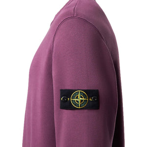 Stone Island Cotton Diagonal Raised Fleece "Old" Effect Crewneck Sweatshirt in BurgundySweatshirtsStone IslandDPUSSStone Island Cotton Diagonal Raised Fleece "Old" Effect Crewneck Sweatshirt in Burgundy