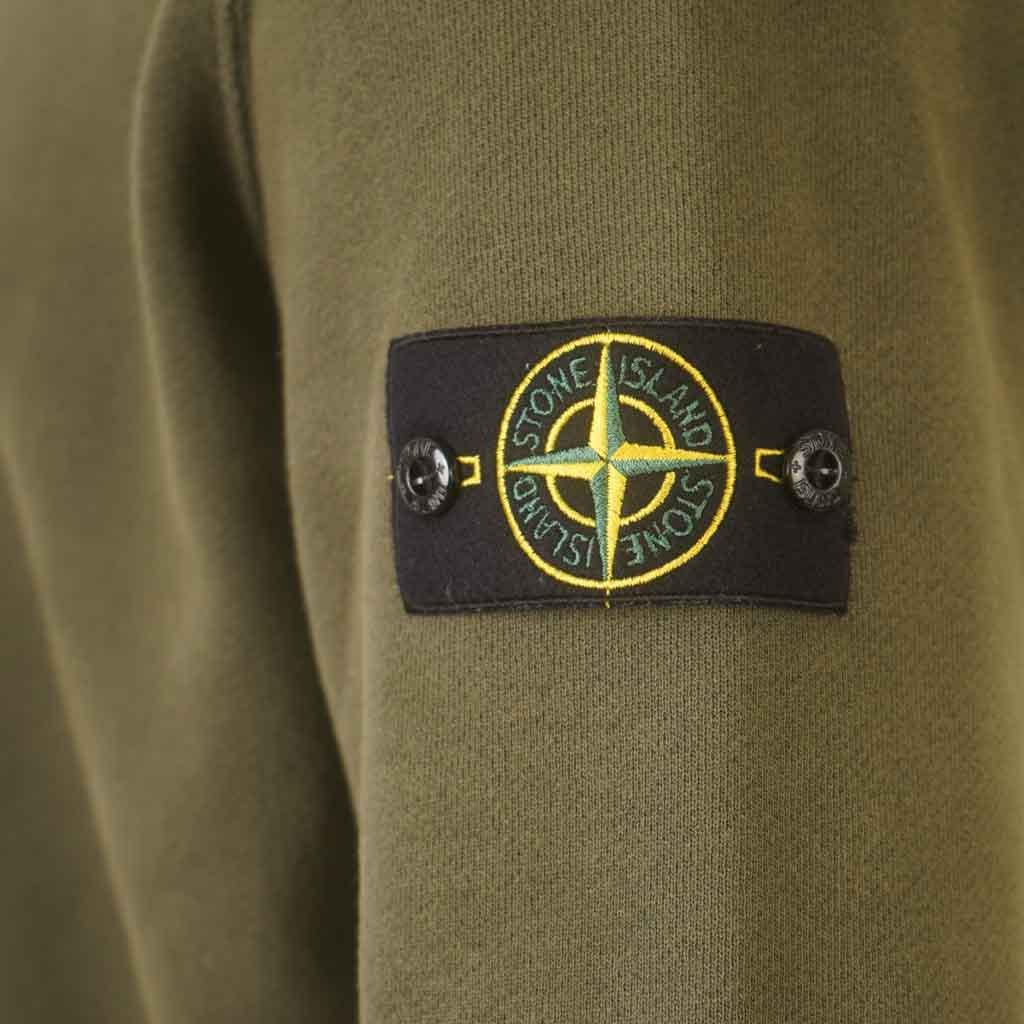 Stone Island Cotton Diagonal Raised Fleece "Old" Effect Crewneck Sweatshirt in Military GreenSweatshirtsStone IslandDPUS Designer OutletSStone Island Cotton Diagonal Raised Fleece "Old" Effect Crewneck Sweatshirt in Military Green