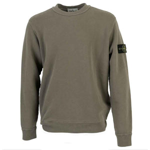 Stone Island Cotton Diagonal Raised Fleece "Old" Effect Crewneck Sweatshirt in WalnutSweatshirtsStone IslandDPUS Designer OutletSStone Island Cotton Diagonal Raised Fleece "Old" Effect Crewneck Sweatshirt in Walnut