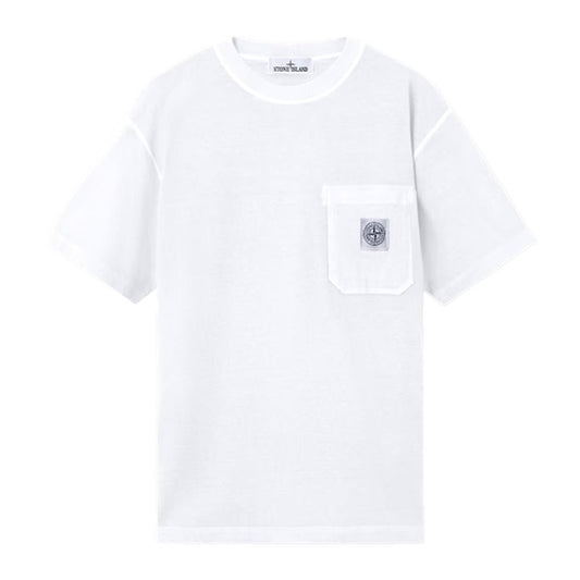 Stone Island Cotton "Fissato" Effect Pocket Compass T-ShirtT-ShirtsStone IslandDPUS Designer Outlet8053819389028WhiteSStone Island Cotton "Fissato" Effect Pocket Compass T-Shirt