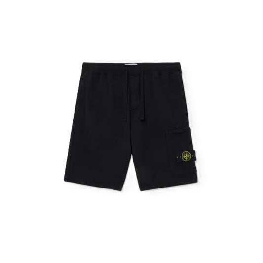 Stone Island Cotton Fleece Bermuda Shorts in BlackShortsStone IslandDPUS Designer Outlet8053813456931SStone Island Cotton Fleece Bermuda Shorts in Black