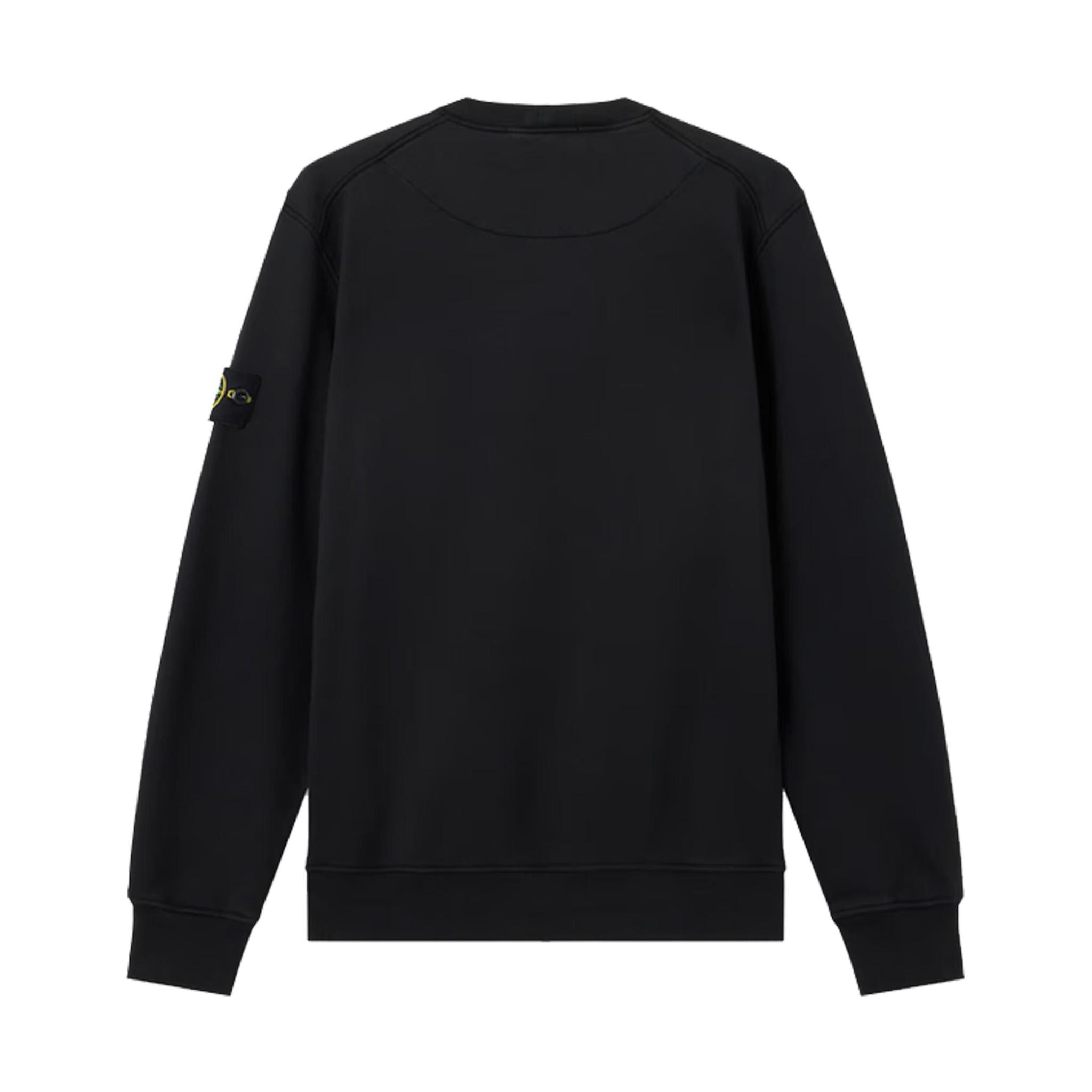 Stone Island Cotton Fleece Crewneck Sweatshirt in Black