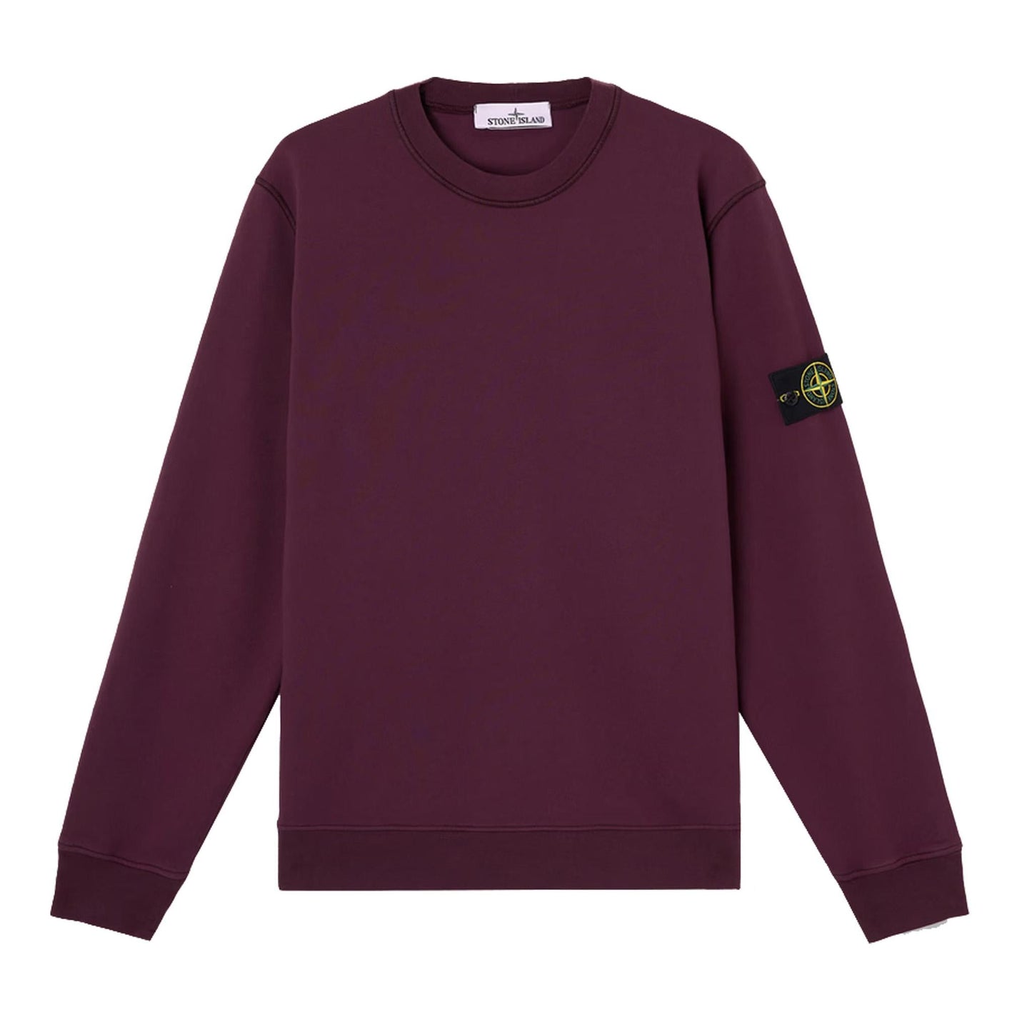 Stone Island Cotton Fleece Crewneck Sweatshirt in Amaranth