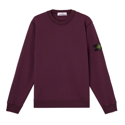 Stone Island Cotton Fleece Crewneck Sweatshirt in Amaranth