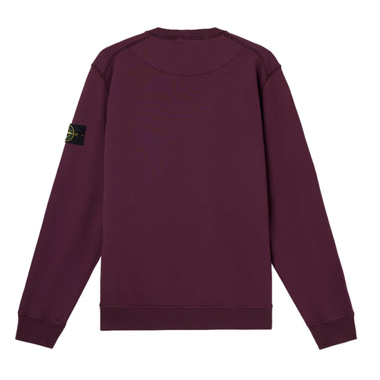 Stone Island Cotton Fleece Crewneck Sweatshirt in Amaranth