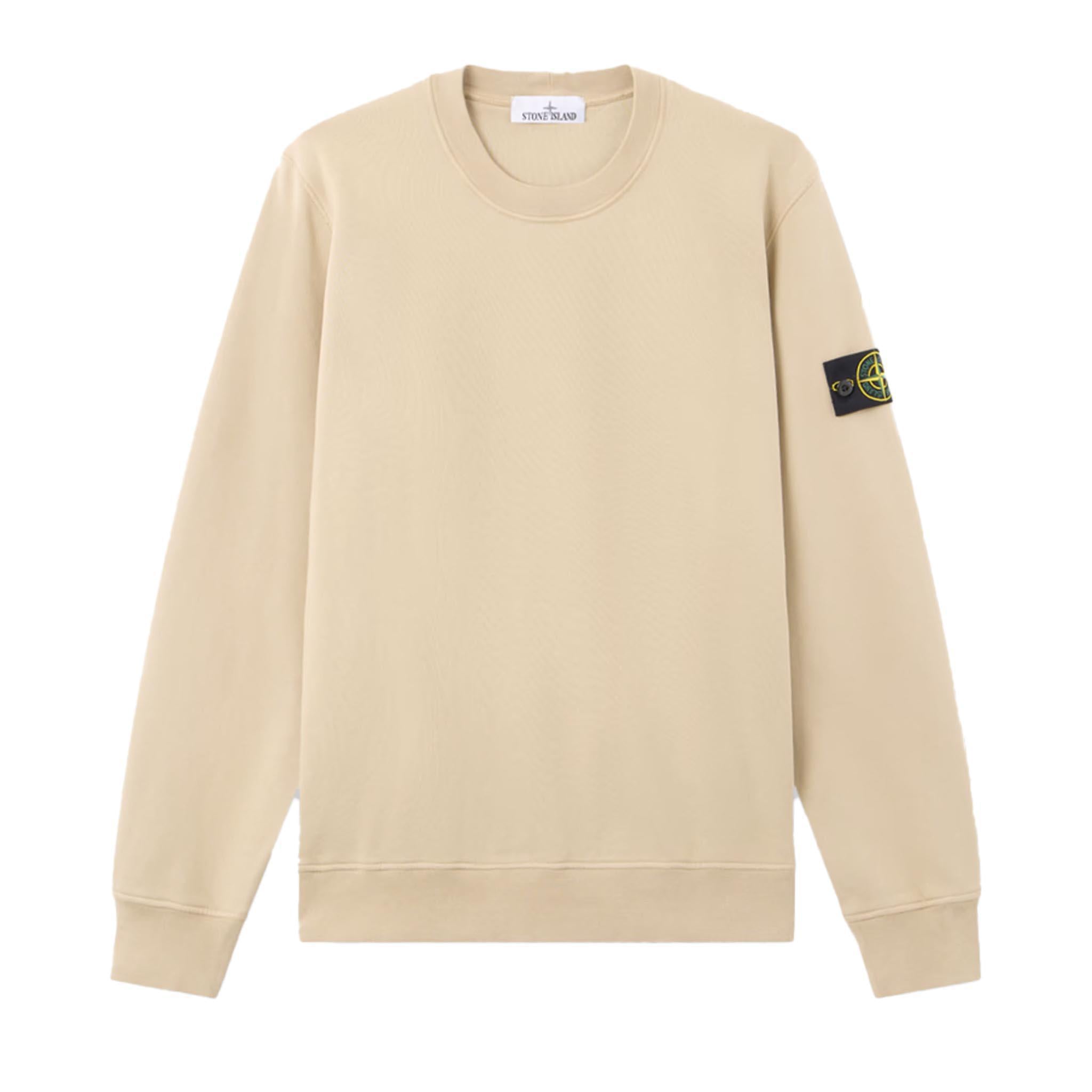 Stone Island Cotton Fleece Crewneck Sweatshirt in Desert