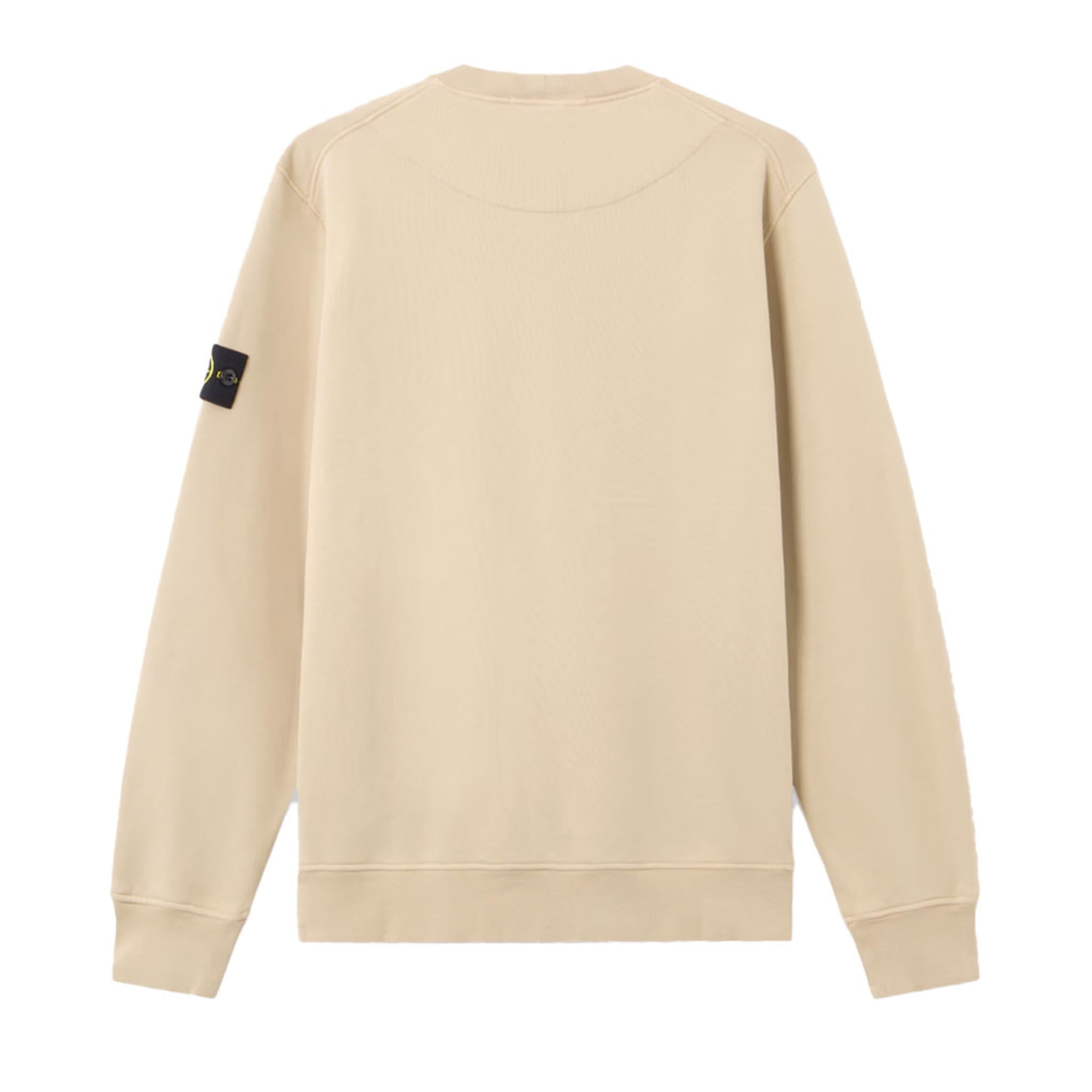 Stone Island Cotton Fleece Crewneck Sweatshirt in Desert