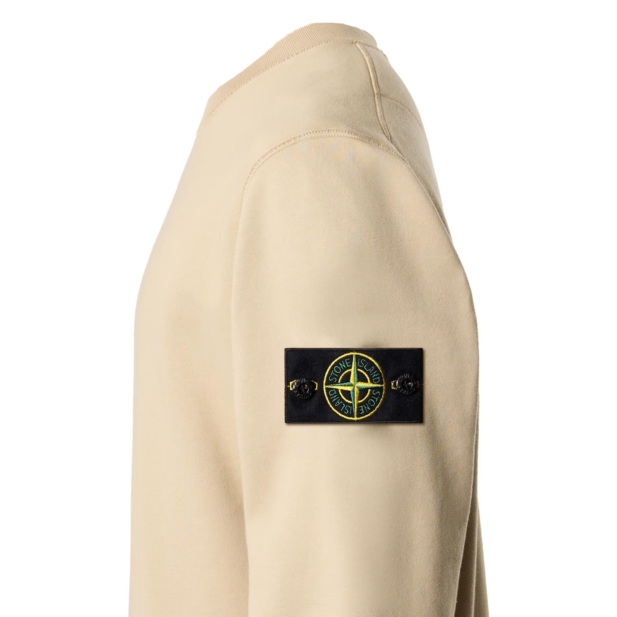 Stone Island Cotton Fleece Crewneck Sweatshirt in Desert