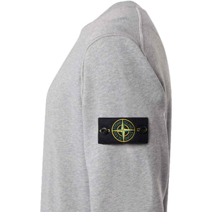 Stone Island Cotton Fleece Crewneck Sweatshirt in Dust Grey MelangeSweatshirtsStone IslandDPUSSStone Island Cotton Fleece Crewneck Sweatshirt in Dust Grey Melange