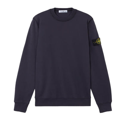 Stone Island Cotton Fleece Crewneck Sweatshirt in Ink
