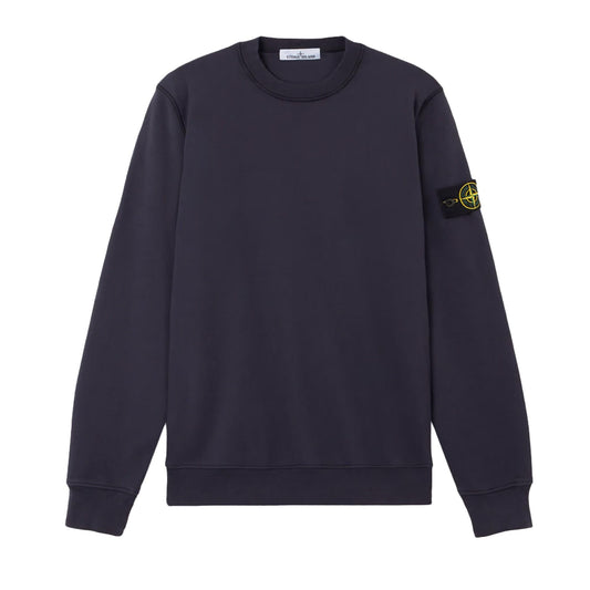 Stone Island Cotton Fleece Crewneck Sweatshirt in Ink