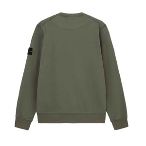 Stone Island Cotton Fleece Crewneck Sweatshirt in Musk GreenSweatshirtsStone IslandDPUS8056246075410SStone Island Cotton Fleece Crewneck Sweatshirt in Musk Green