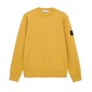 Stone Island Cotton Fleece Crewneck Sweatshirt in MustardSweatshirtsStone IslandDPUSSStone Island Cotton Fleece Crewneck Sweatshirt in Mustard