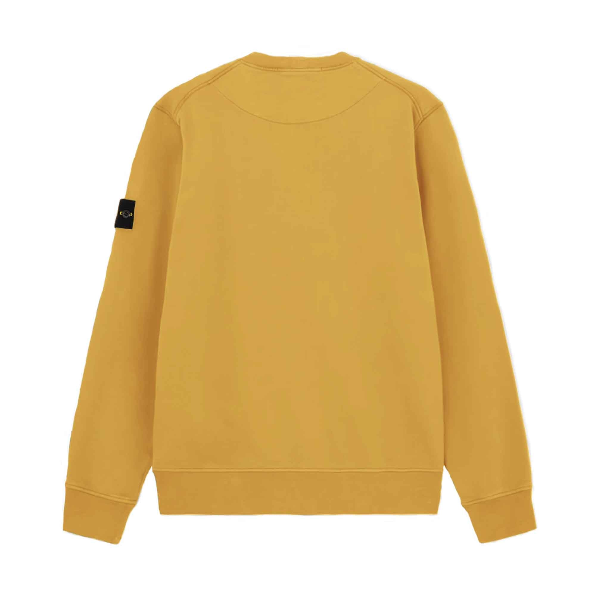 Stone Island Cotton Fleece Crewneck Sweatshirt in MustardSweatshirtsStone IslandDPUSSStone Island Cotton Fleece Crewneck Sweatshirt in Mustard