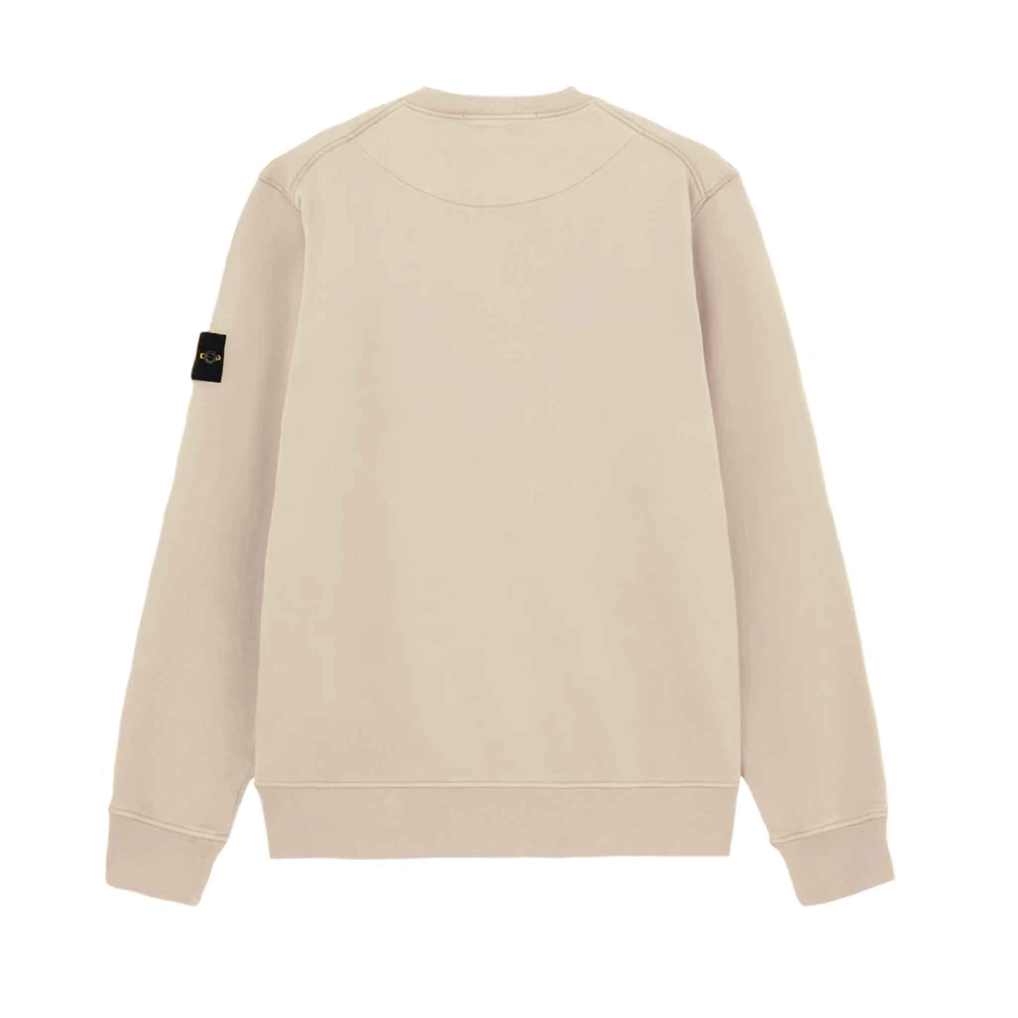 Stone Island Cotton Fleece Crewneck Sweatshirt in Off WhiteSweatshirtsStone IslandDPUS8056246029024SStone Island Cotton Fleece Crewneck Sweatshirt in Off White