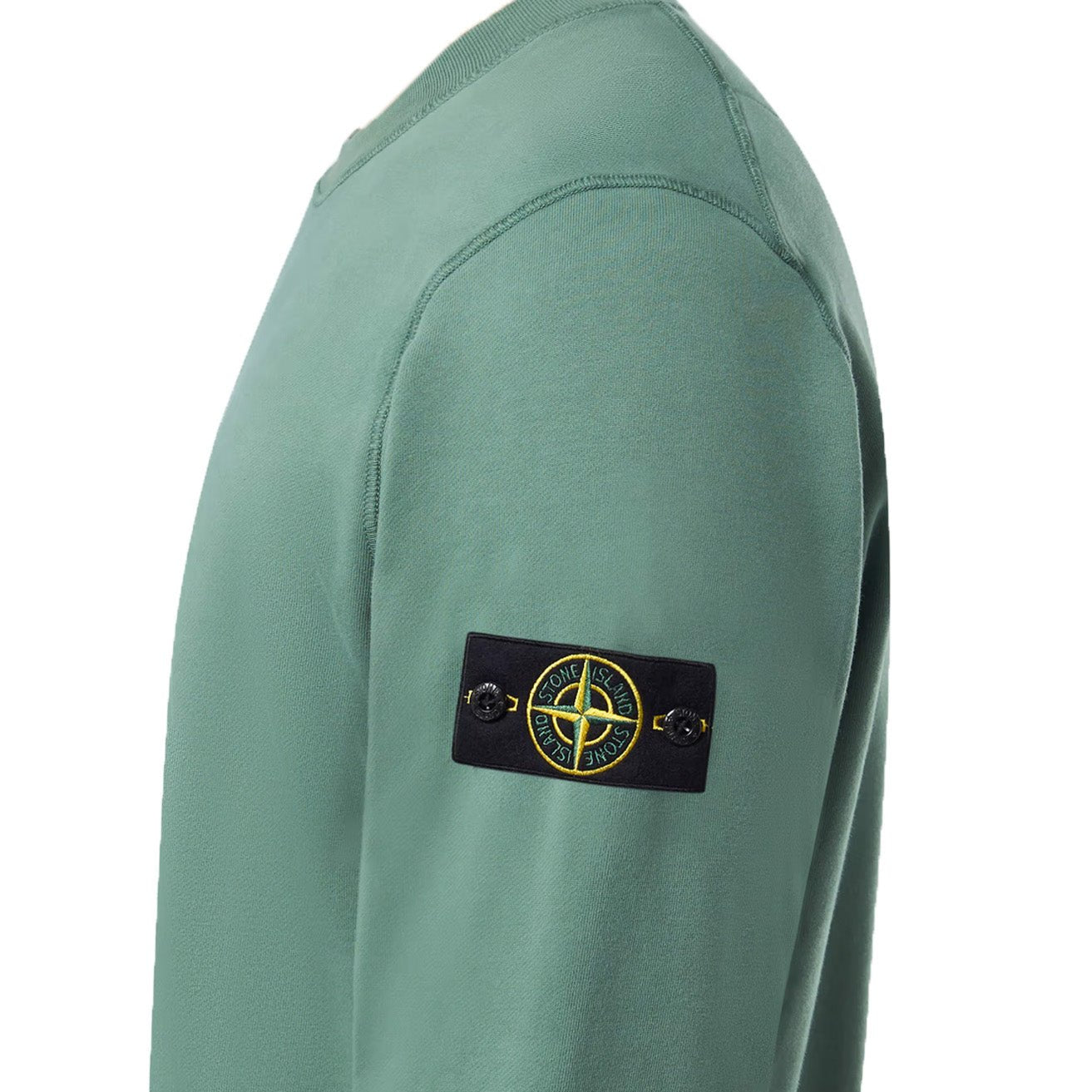 Stone Island Cotton Fleece Crewneck Sweatshirt in Sage GreenSweatshirtsStone IslandDPUS8056246069938SStone Island Cotton Fleece Crewneck Sweatshirt in Sage Green