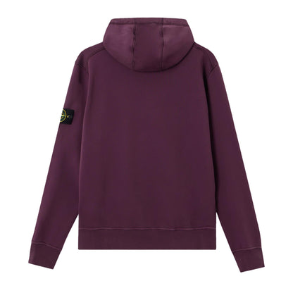 Stone Island Cotton Fleece Hooded Sweatshirt in Amaranth
