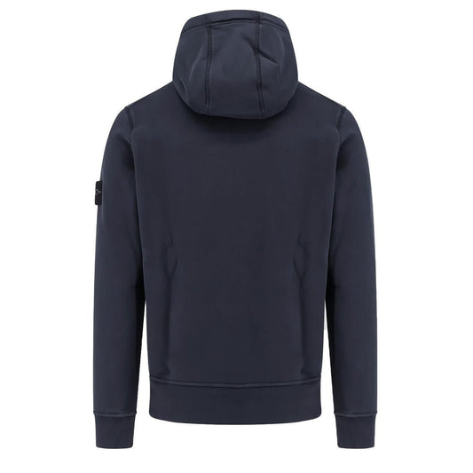 Stone Island Cotton Fleece Hooded Sweatshirt in Ink