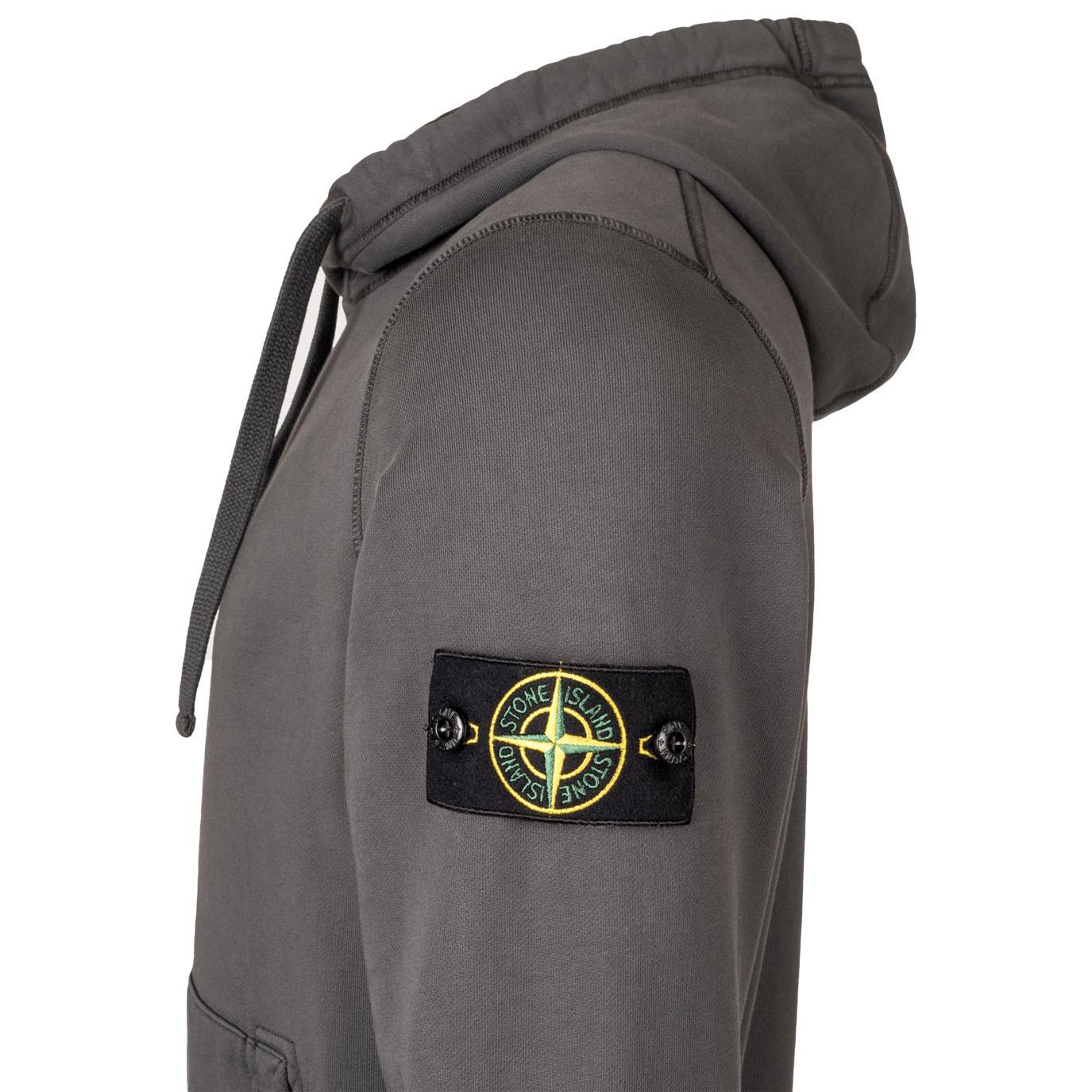 Stone Island Cotton Fleece Hooded Sweatshirt in Lead GreyHoodies & Zip - UpsStone IslandDPUS Designer Outlet8053813486419XSStone Island Cotton Fleece Hooded Sweatshirt in Lead Grey
