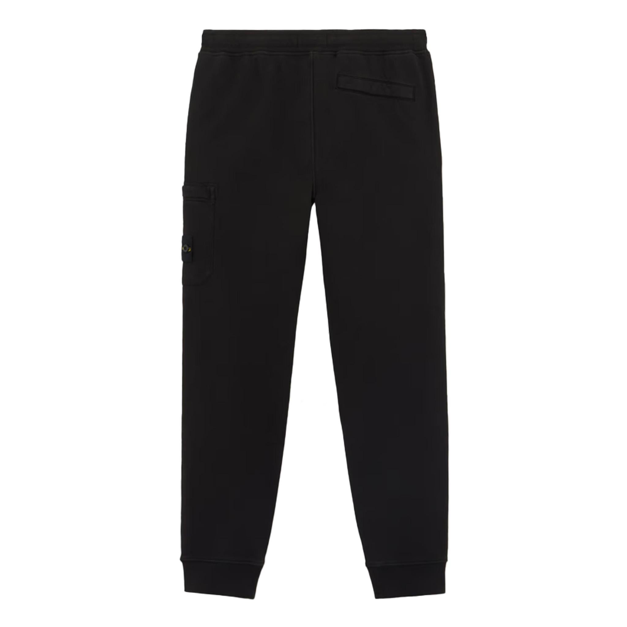 Stone Island Cotton Fleece Joggers in Black