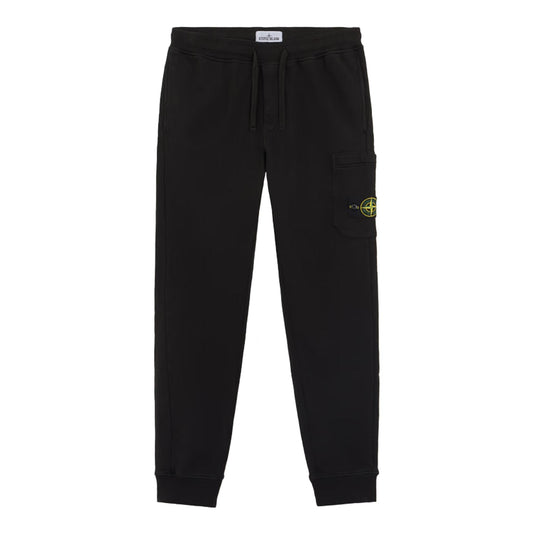 Stone Island Cotton Fleece Joggers in Black