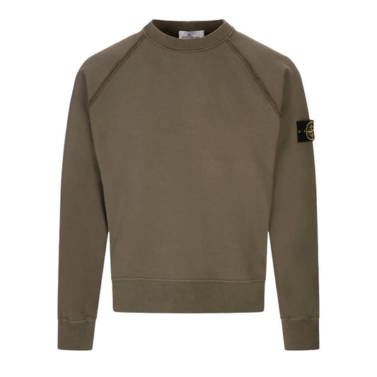 Stone Island Cotton Fleece Oversized Raglan Sleeved Crewneck Sweatshirt in Military GreenSweatshirtsStone IslandDPUS Designer Outlet8053813483890XSStone Island Cotton Fleece Oversized Raglan Sleeved Crewneck Sweatshirt in Military Green