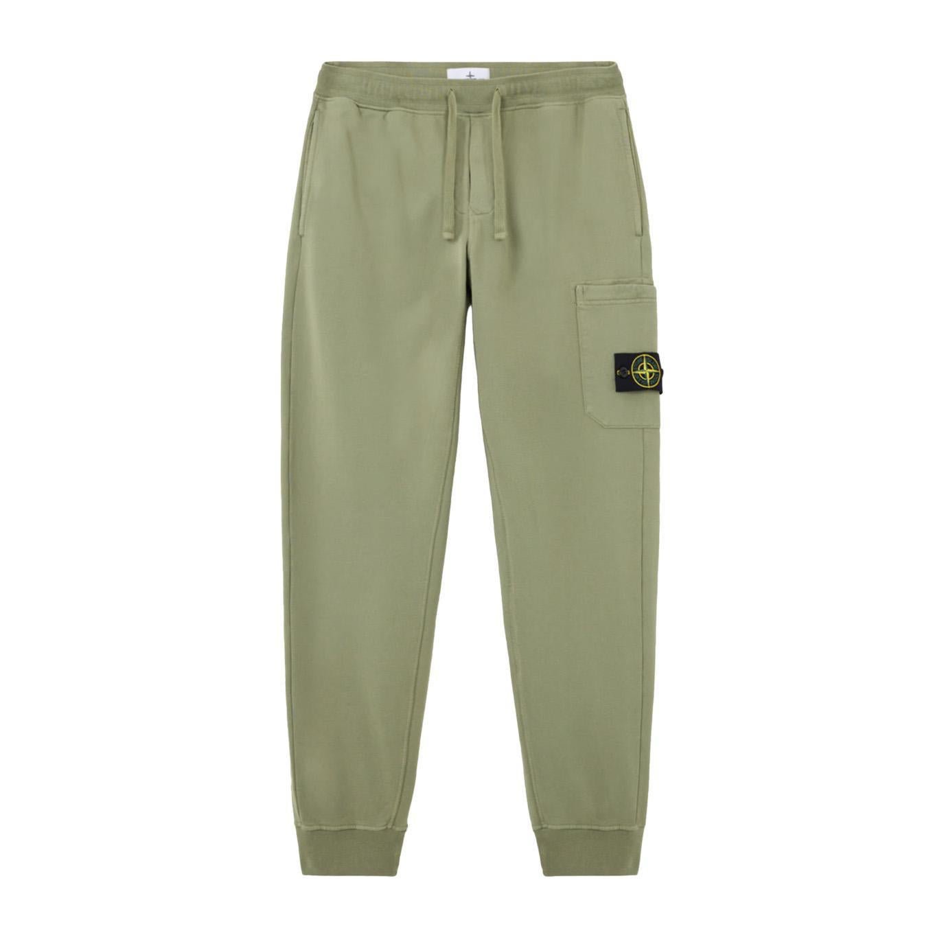 Stone Island Cotton Fleece Slim Fit Joggers in Sage GreenTrousersStone IslandDPUS Designer Outlet8053813484200XSStone Island Cotton Fleece Slim Fit Joggers in Sage Green