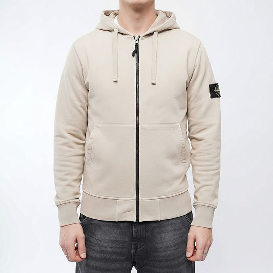Stone Island Cotton Fleece Zip - Up Hooded Sweatshirt in DesertHoodies & Zip - UpsStone IslandDPUS Designer OutletXSStone Island Cotton Fleece Zip - Up Hooded Sweatshirt in Desert