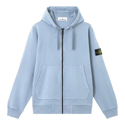 Stone Island Cotton Fleece Zip - Up Hooded SweatshirtHoodies & Zip - UpsStone IslandDPUS Designer OutletAvio BlueSStone Island Cotton Fleece Zip - Up Hooded Sweatshirt