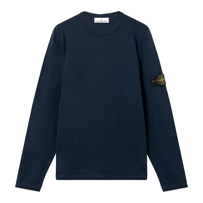 Stone Island Cotton Nylon Crewneck KnitSweatshirtsStone IslandDPUS Designer OutletNavy BlueSStone Island Cotton Nylon Crewneck Knit