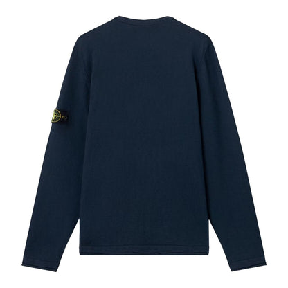 Stone Island Cotton Nylon Crewneck KnitSweatshirtsStone IslandDPUS Designer OutletNavy BlueSStone Island Cotton Nylon Crewneck Knit