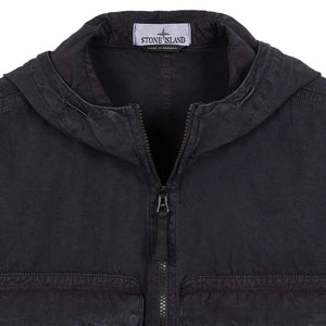 Stone Island Cotton 'Old' Effect' Hooded Overshirt in Navy BlueOvershirtStone IslandDPUS8052572956805SStone Island Cotton 'Old' Effect' Hooded Overshirt in Navy Blue