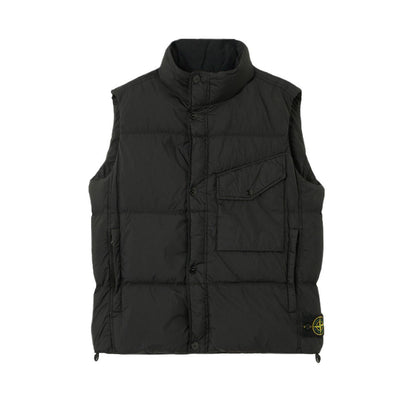 Stone Island Crinkle Reps NY Down Vest in Black